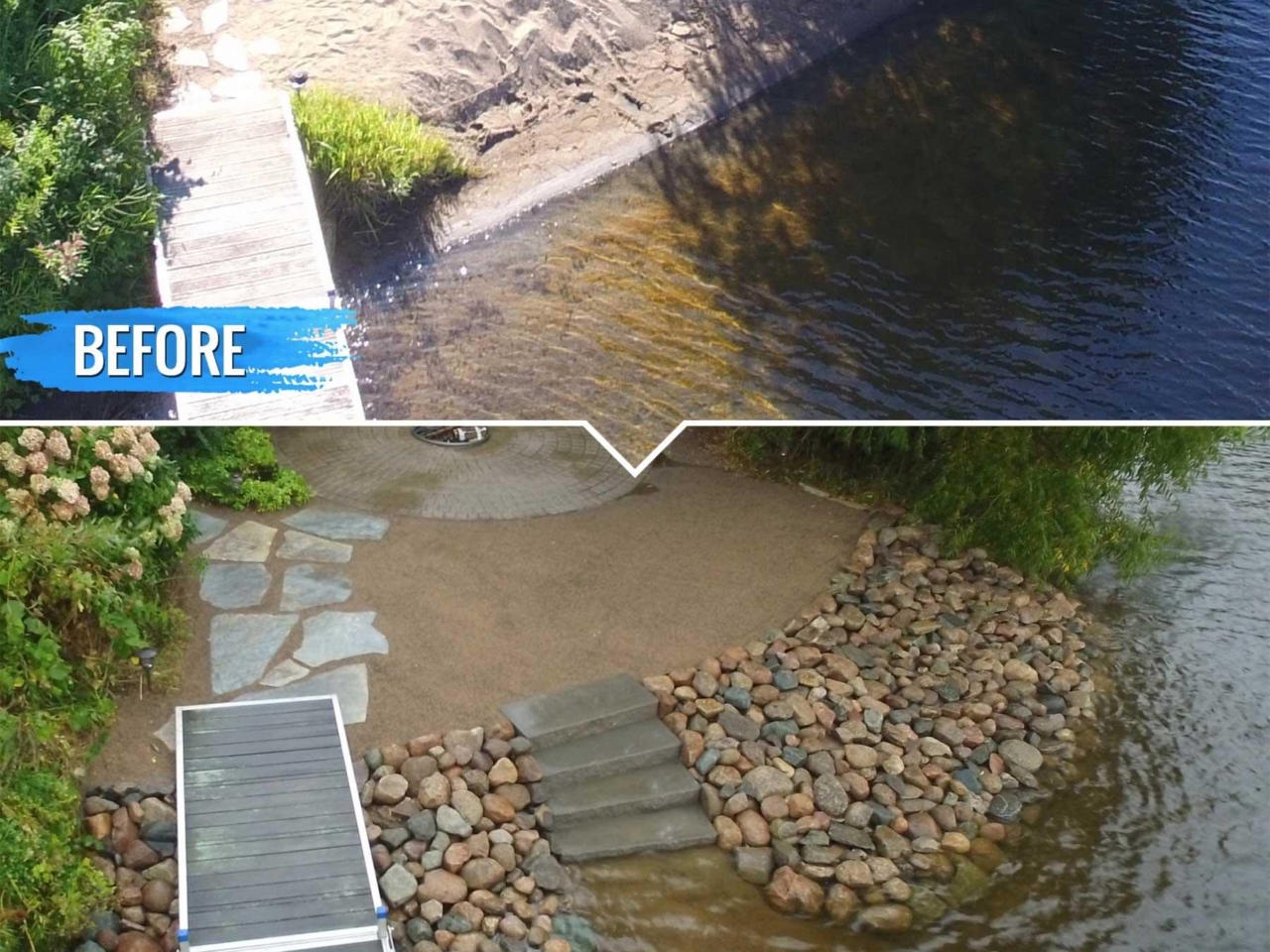 Our Work - Riprap Shoreline & Riverbank Photo Gallery • Lakeshore Guys ...