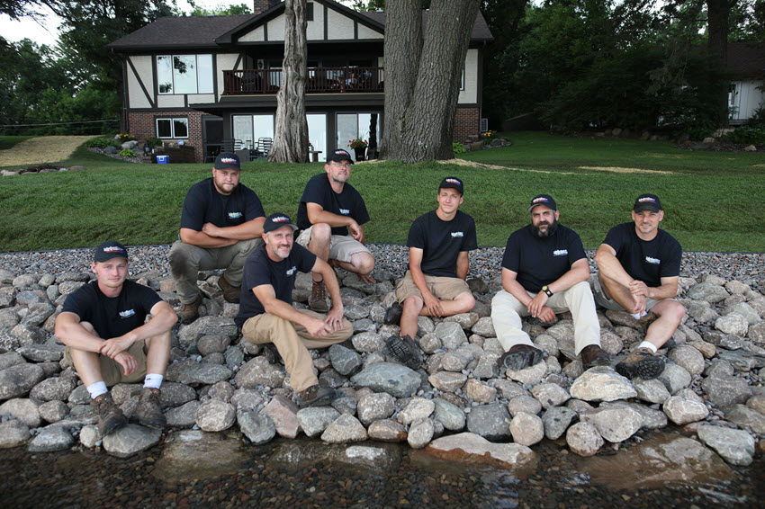 Our photographer wanted us to sit for the photo - but Lakeshore Guys never sit down on the job!