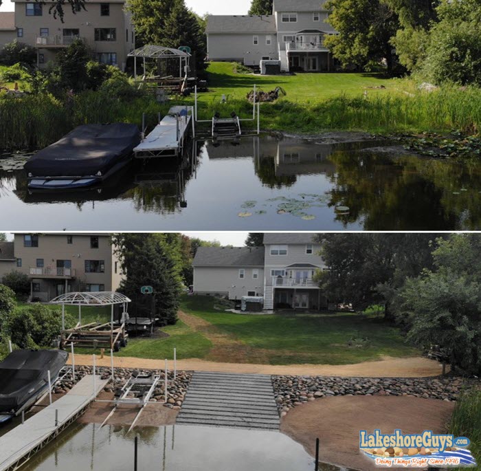 Before-and-after: boat ramp installation in Lino Lakes