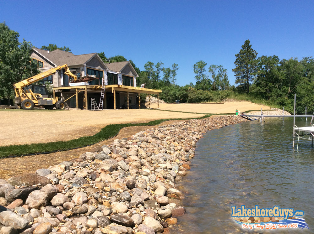 South Dakota riprap shoreline created by Lakeshore Guys®