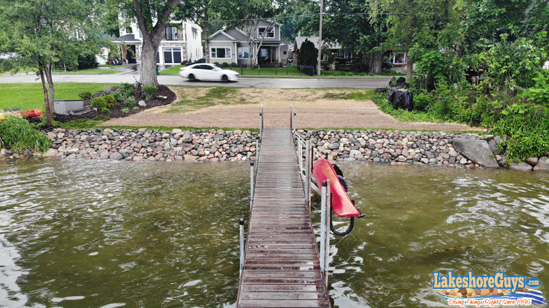 Restored riprap shoreline on Crystal Bay, Lake Minnetonka Restored riprap shoreline on Crystal Bay, Lake Minnetonka